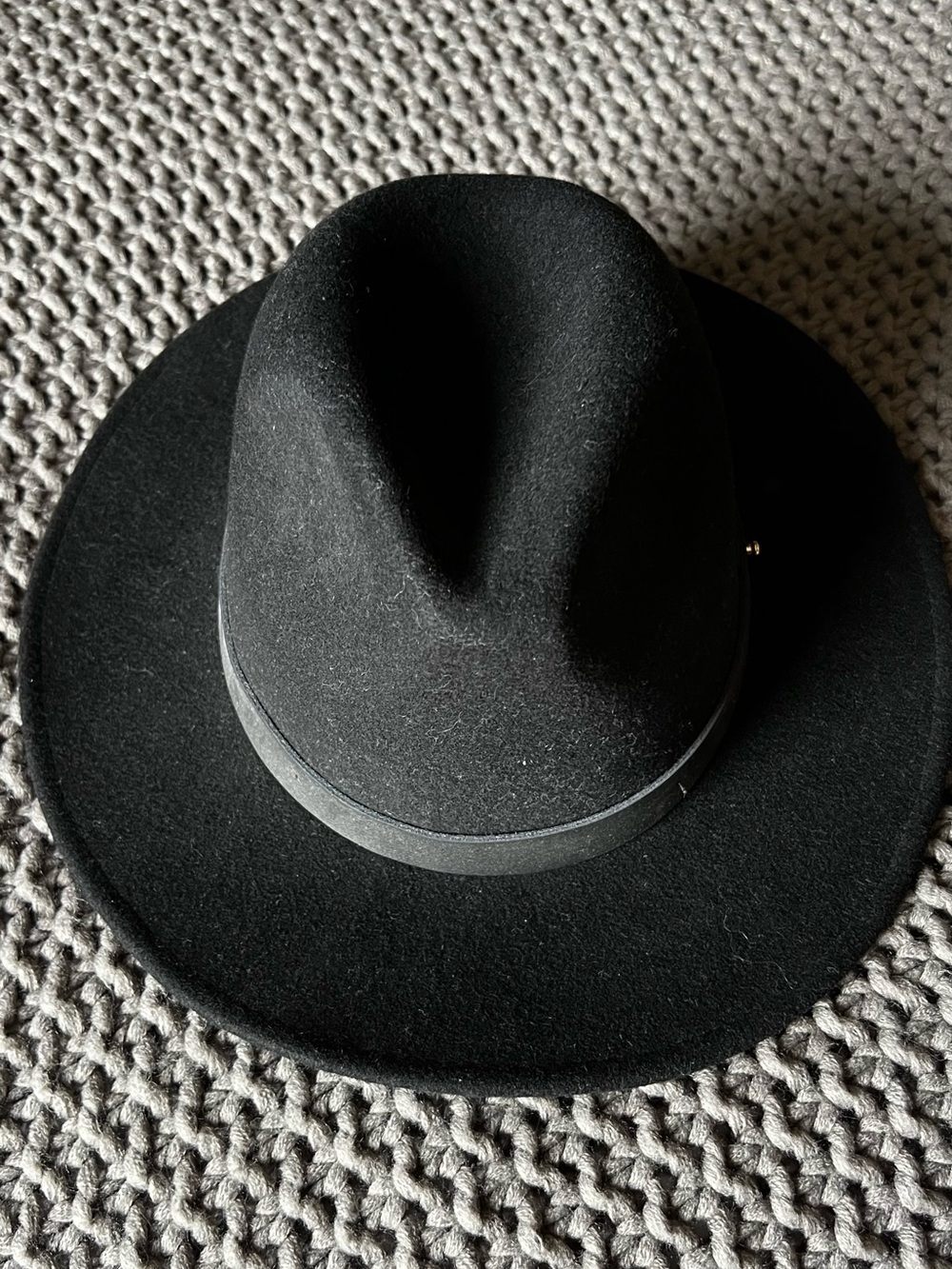 GIGI PIP Black Wool Felt Wide Brim Fedora